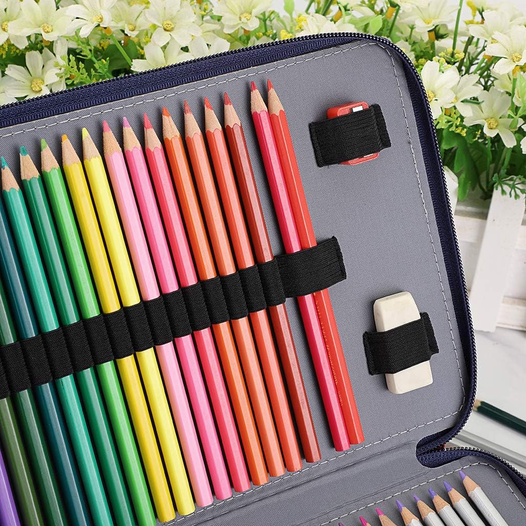 200 Slots Colored Pencil Case Large Capacity Pencil Organizer