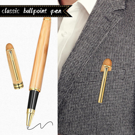 2 Pieces Bamboo Wooden Ballpoint Pen Handcrafted Rosewood Pens
