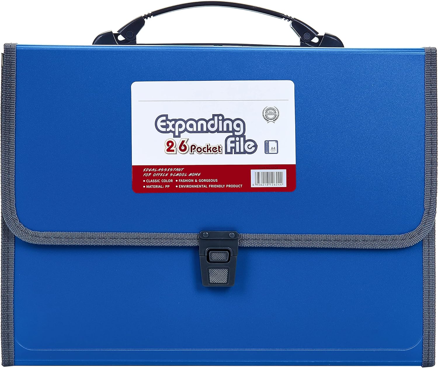 26 Pockets Expanding File Folder with Handle - Letter A4 Paper
